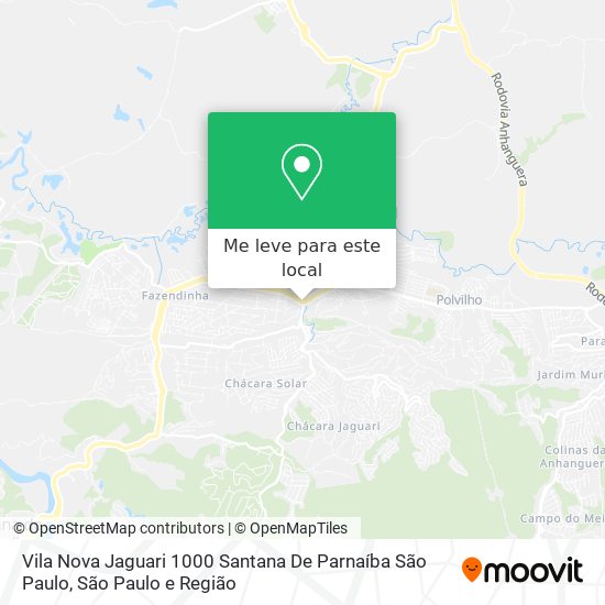 Vila Nova Jaguari 1000  Santana De Parnaíba  São Paulo mapa