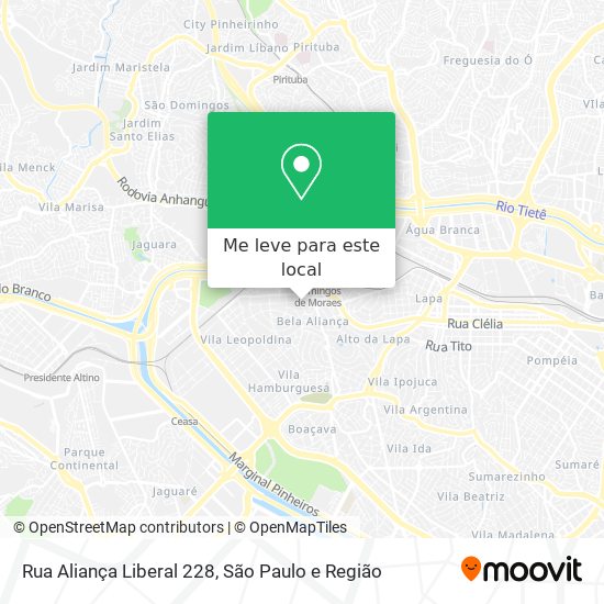 Rua Aliança Liberal 228 mapa