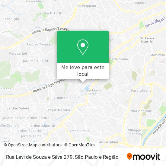 Rua Levi de Souza e Silva 279 mapa