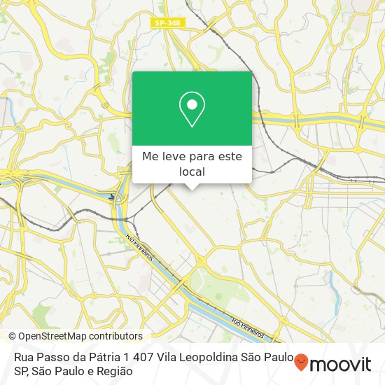 Rua Passo da Pátria   1 407   Vila Leopoldina   São Paulo   SP mapa