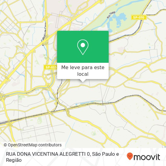 RUA DONA VICENTINA ALEGRETTI 0 mapa