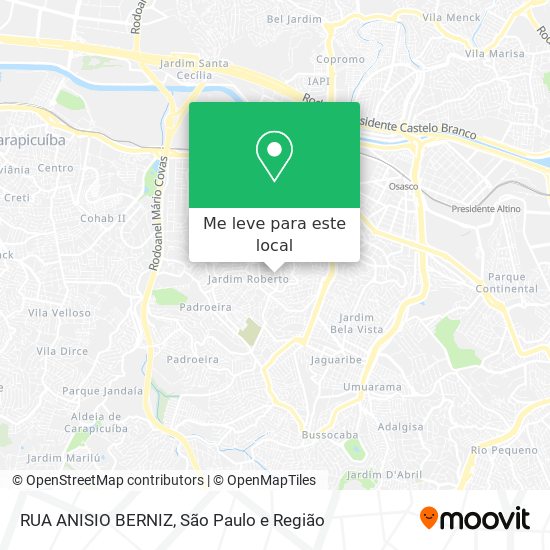 RUA ANISIO BERNIZ mapa