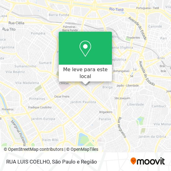 RUA LUIS COELHO mapa