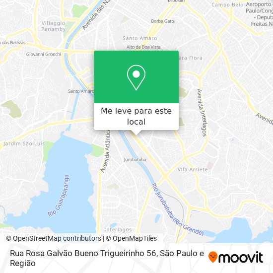 Rua Rosa Galvão Bueno Trigueirinho 56 mapa