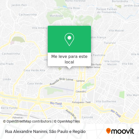 Rua Alexandre Naninni mapa