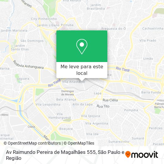 Av  Raimundo Pereira de Magalhães 555 mapa