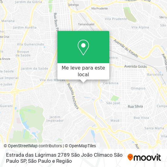 Estrada das Lágrimas  2789   São João Clímaco   São Paulo   SP mapa
