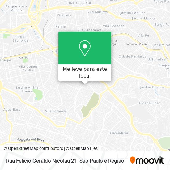 Rua Felício Geraldo Nicolau 21 mapa
