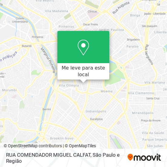 RUA COMENDADOR MIGUEL CALFAT mapa