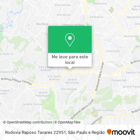 Rodovia Raposo Tavares 22951 mapa