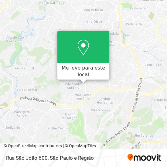 Rua São João 600 mapa