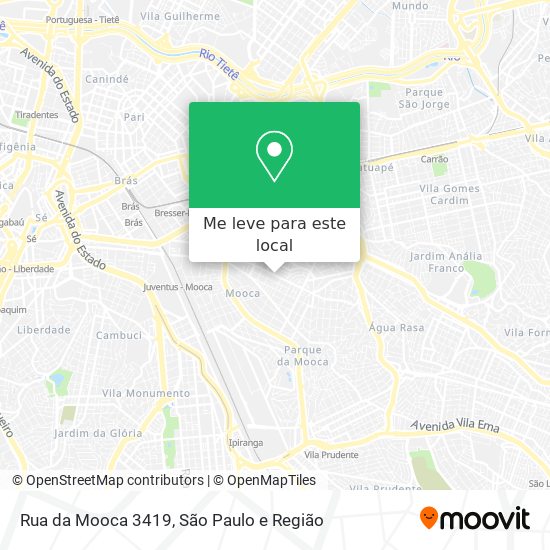 Rua da Mooca 3419 mapa