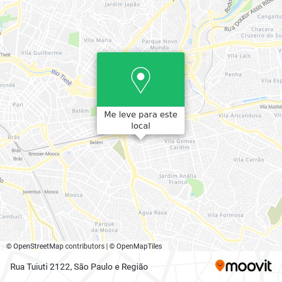 Rua Tuiuti 2122 mapa