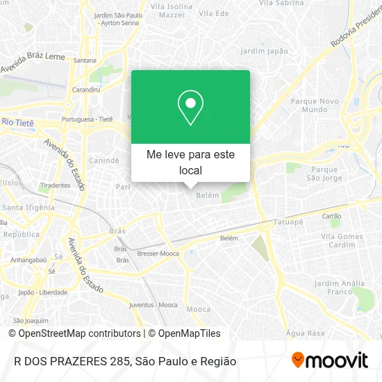 R DOS PRAZERES 285 mapa