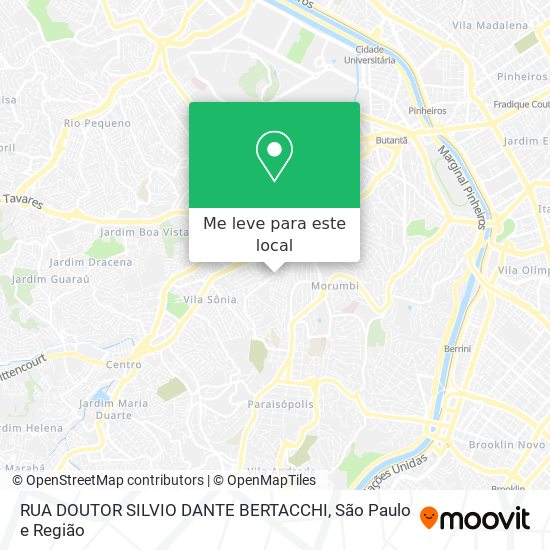 RUA DOUTOR SILVIO DANTE BERTACCHI mapa