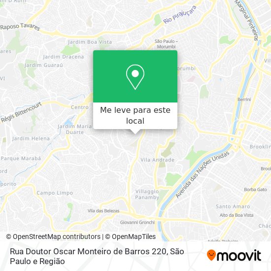 Rua Doutor Oscar Monteiro de Barros  220 mapa