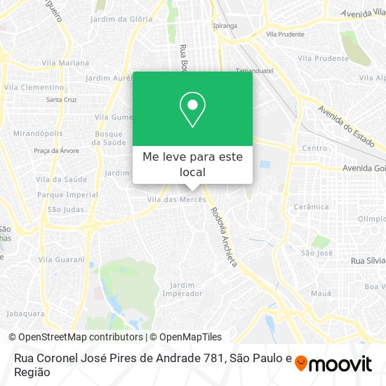 Rua Coronel José Pires de Andrade 781 mapa