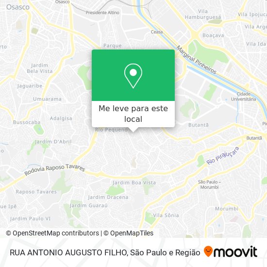 RUA ANTONIO AUGUSTO FILHO mapa