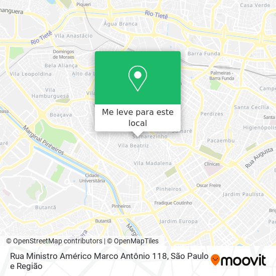 Rua Ministro Américo Marco Antônio 118 mapa