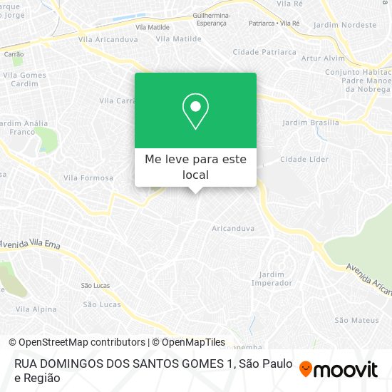 RUA DOMINGOS DOS SANTOS GOMES 1 mapa