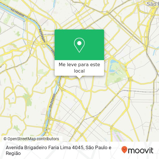 Avenida Brigadeiro Faria Lima 4045 mapa