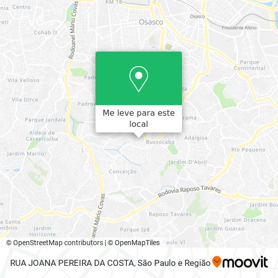 RUA JOANA PEREIRA DA COSTA mapa