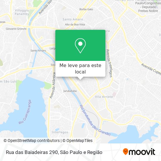 Rua das Baiadeiras 290 mapa