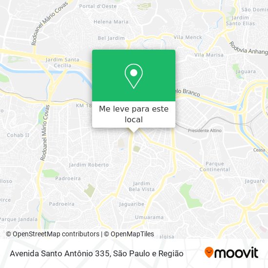 Avenida Santo Antônio  335 mapa