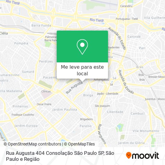 Rua Augusta   404   Consolação   São Paulo   SP mapa