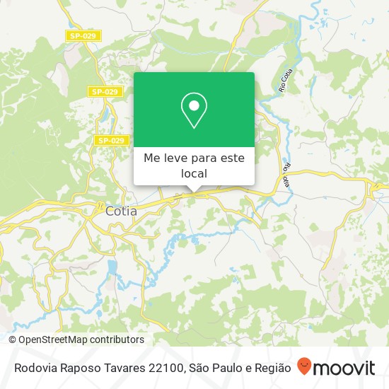 Rodovia Raposo Tavares 22100 mapa