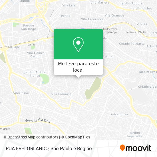 RUA FREI ORLANDO mapa