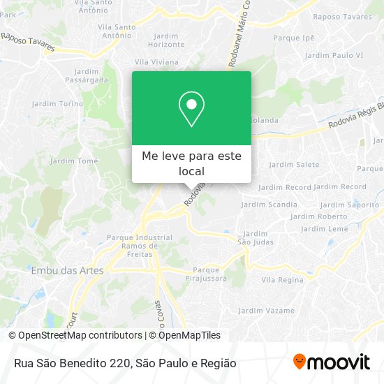 Rua São Benedito 220 mapa