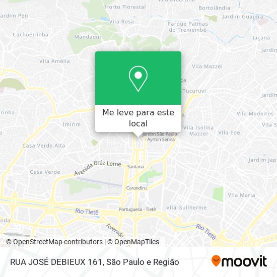 RUA JOSÉ DEBIEUX 161 mapa