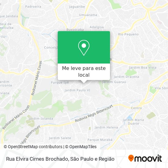 Rua Elvira Cirnes Brochado mapa