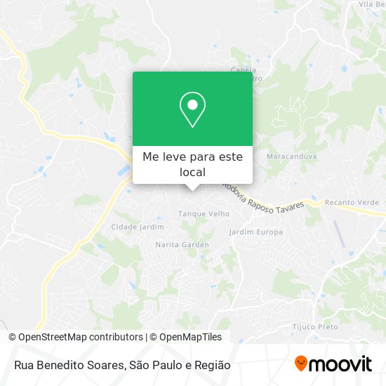 Rua Benedito Soares mapa