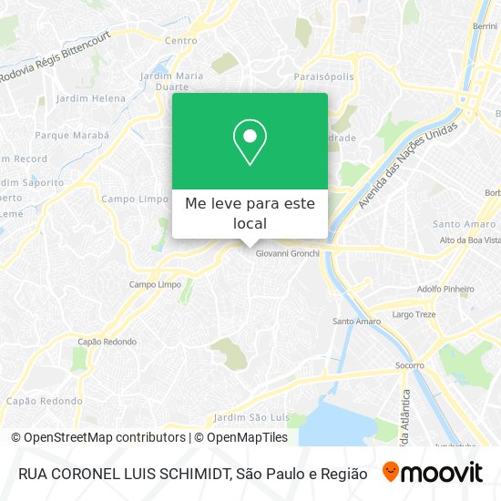 RUA CORONEL LUIS SCHIMIDT mapa