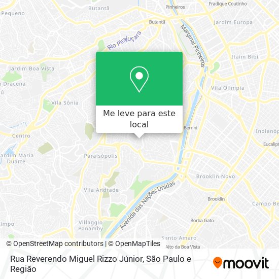 Rua Reverendo Miguel Rizzo Júnior mapa