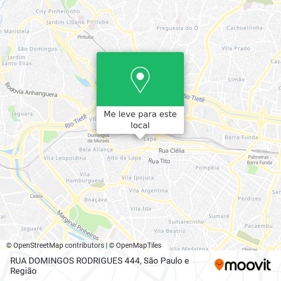 RUA DOMINGOS RODRIGUES 444 mapa