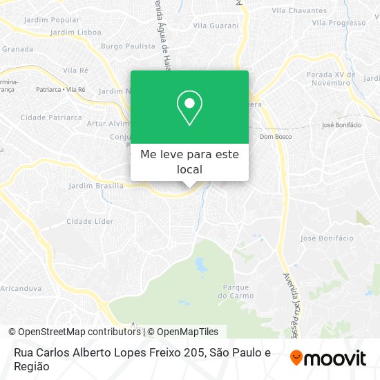 Rua Carlos Alberto Lopes Freixo 205 mapa