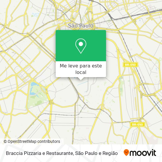 Braccia Pizzaria e Restaurante mapa