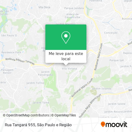 Rua Tangará 955 mapa