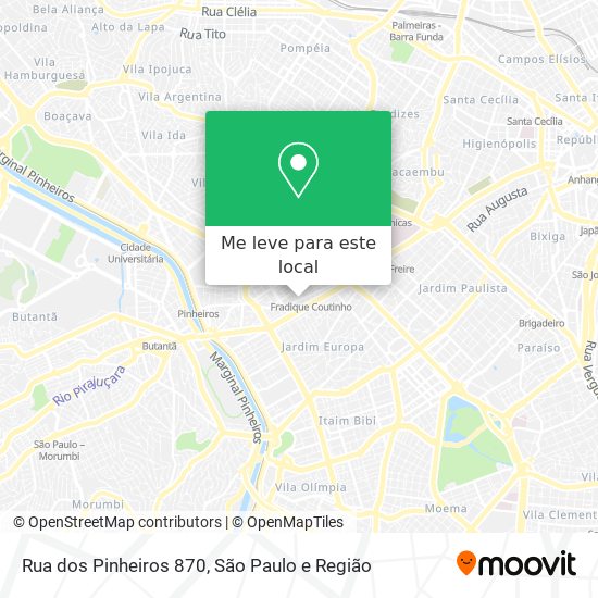 Rua dos Pinheiros 870 mapa