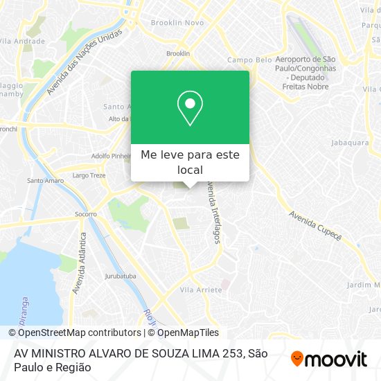 AV MINISTRO ALVARO DE SOUZA LIMA 253 mapa