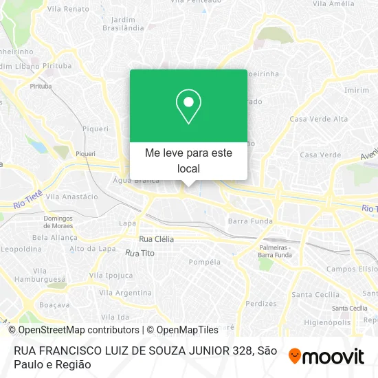 RUA FRANCISCO LUIZ DE SOUZA JUNIOR  328 mapa