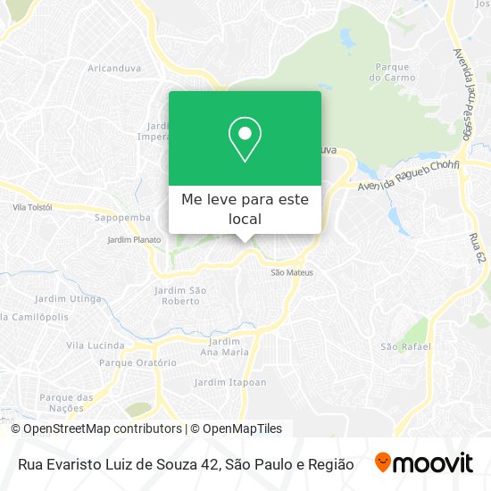 Rua Evaristo Luiz de Souza 42 mapa