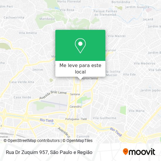 Rua Dr Zuquim 957 mapa
