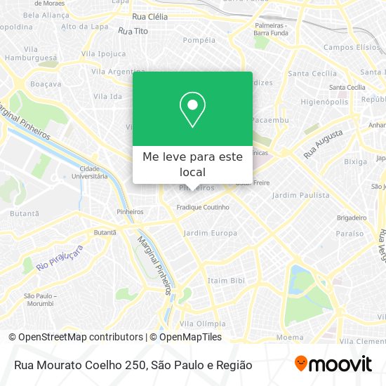 Rua Mourato Coelho  250 mapa