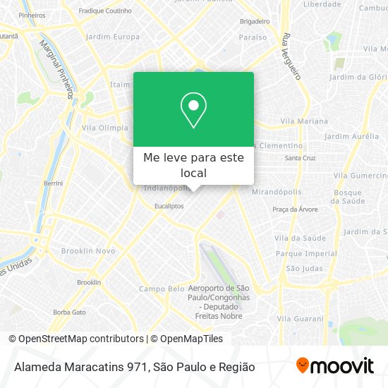 Alameda Maracatins  971 mapa