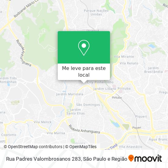 Rua Padres Valombrosanos 283 mapa
