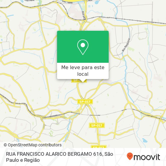 RUA FRANCISCO ALARICO BERGAMO 616 mapa